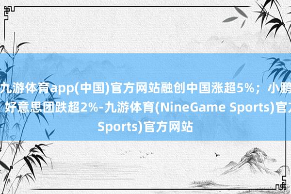 九游体育app(中国)官方网站融创中国涨超5%；小鹏汽车、好意思团跌超2%-九游体育(NineGame Sports)官方网站